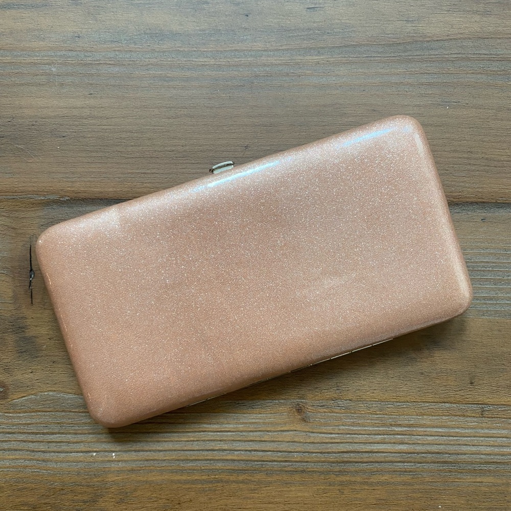 Peach and Gold Shimmer Clutch